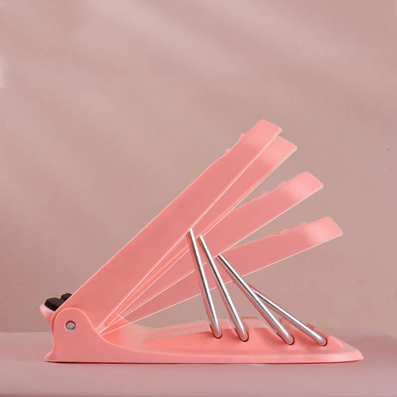 A stovepipe stretch plate with four-speed adjustment, folding design, in a neutral colour, shown on a flat surface