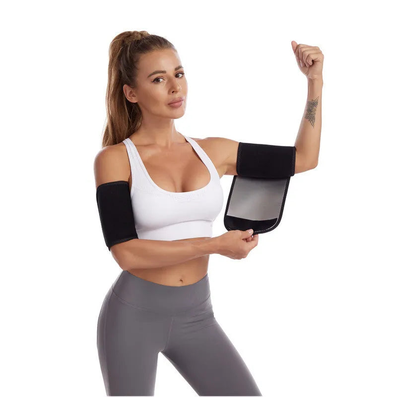 Polyester cotton running sweat armband in black silver for sports fitness and yoga use