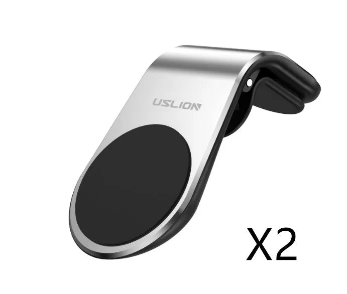 Car bracket phone holder with sticky gel pad in black mounted on car dashboard, universal fit for smartphones