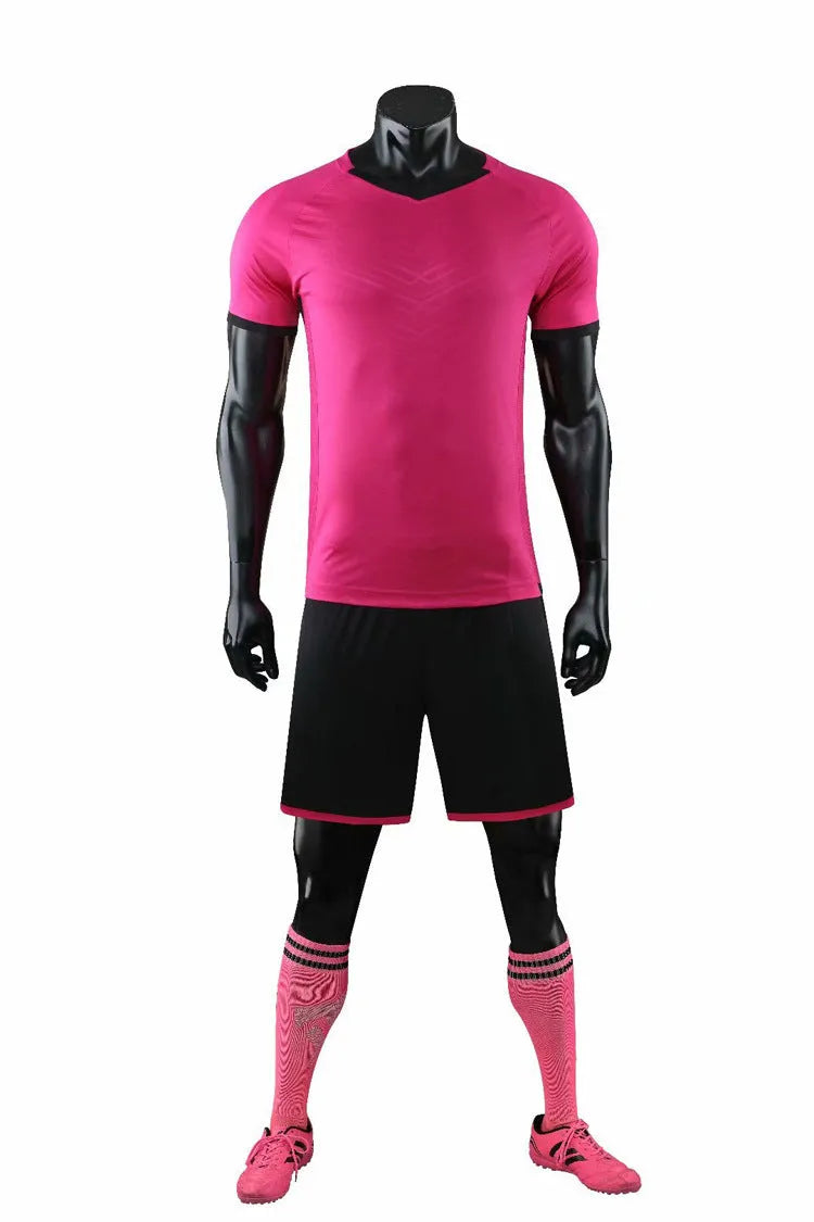 Children football shirt suit in chemical fibre blended fabric, blue colour, front view