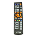 Black L336 universal learning remote control with full button keypad on a white background.