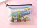 Marvel series cartoon pen set with 20 black 0.5mm pens and plastic storage case featuring cactus designs