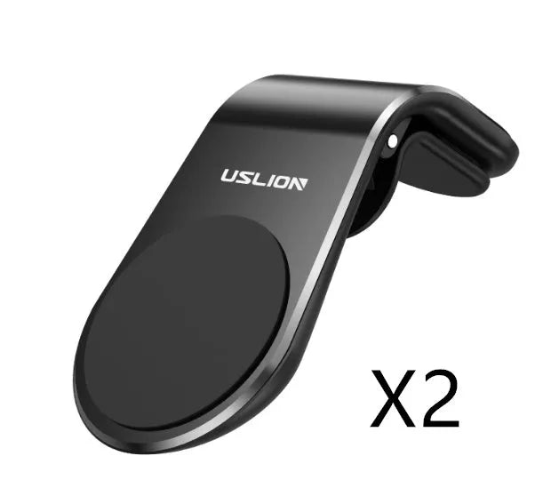 Car bracket phone holder with sticky gel pad in black mounted on car dashboard, universal fit for smartphones