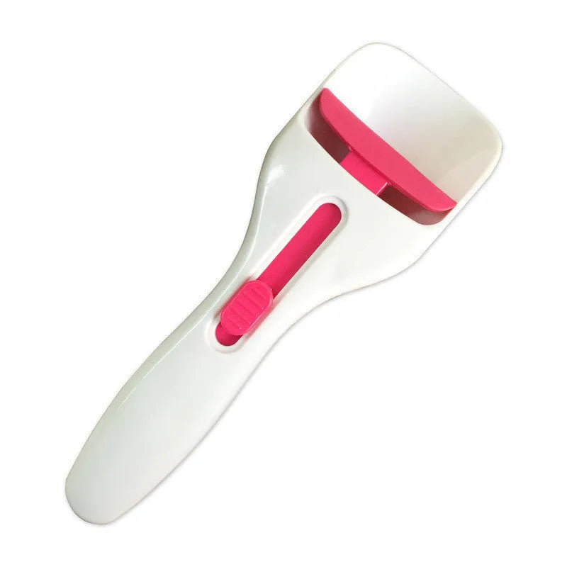 Photo colour cake batter scoop with push lever, 19.5cm ABS TPE construction, standing on leg rests