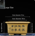 Extra large Chinese style purple clay flower pot for indoor plants on floor or tabletop