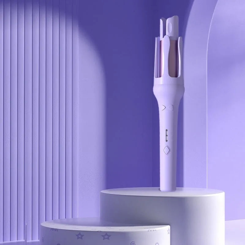 White brand automatic hair curler with 32mm barrel and choice of plug adapters