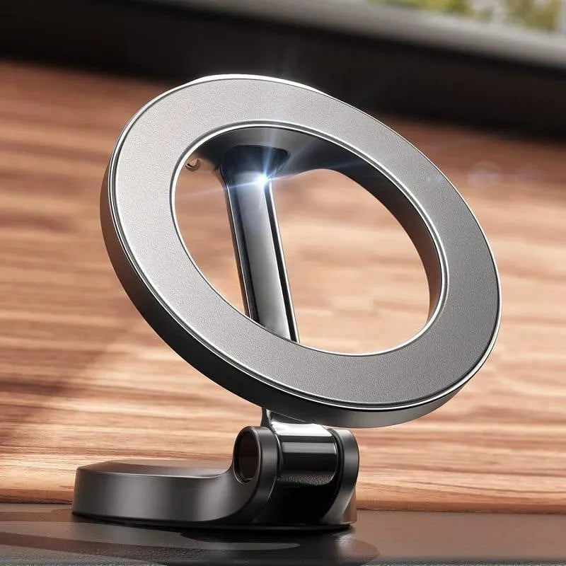 Qian Colour all-metal foldable magnetic car phone mount with strongest permanent magnet for dashboard use