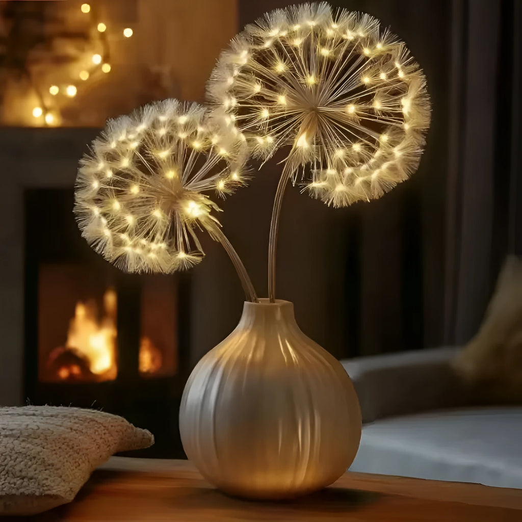 LED warm white glowing dandelion light plastic decorative lamp 270 lumens indoor
