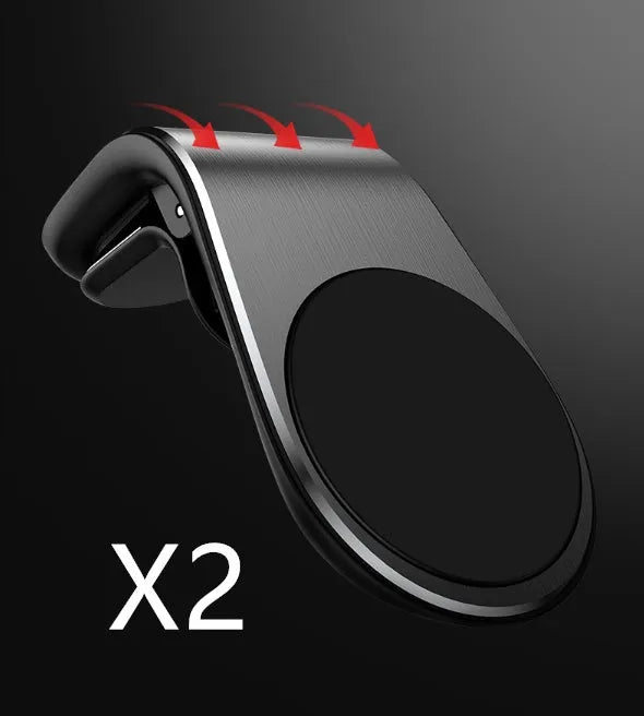Car bracket phone holder with sticky gel pad in black mounted on car dashboard, universal fit for smartphones