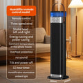 Tall, vertical PTC ceramic space heater with humidifier function and remote control.