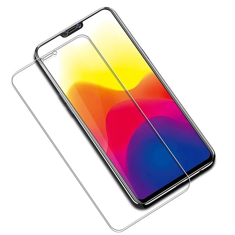 HD tempered glass screen protector for Samsung phones on a mobile device.