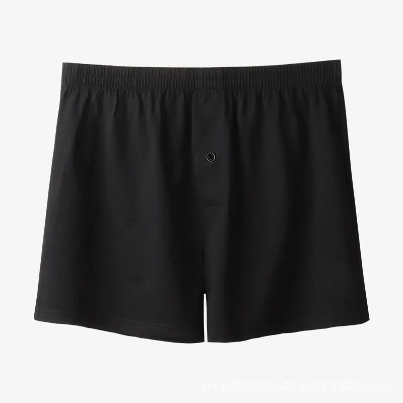 Men's pure cotton boxer underwear in light grey colour showing high waist and loose shorts design
