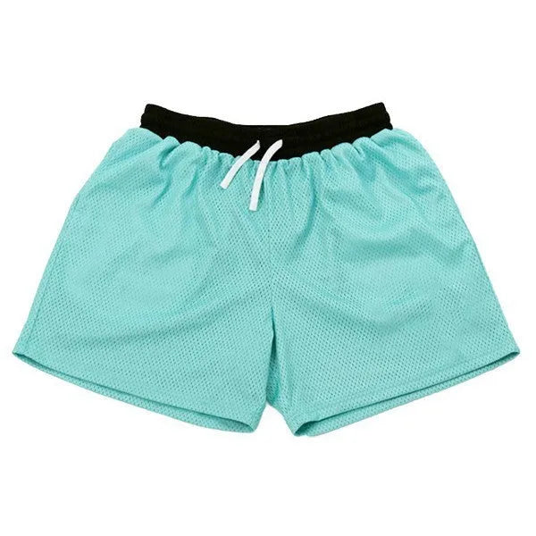 Men's mesh quick-drying athletic shorts in solid colours for running and fitness workouts