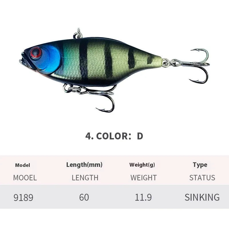 60mm 11.9g long-range submerged biomimetic fishing bait in multiple colour options