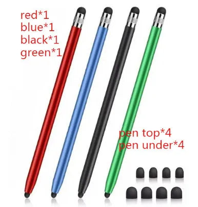 Two-in-one metal touch screen pen in multiple colours for universal tablet and smartphone use