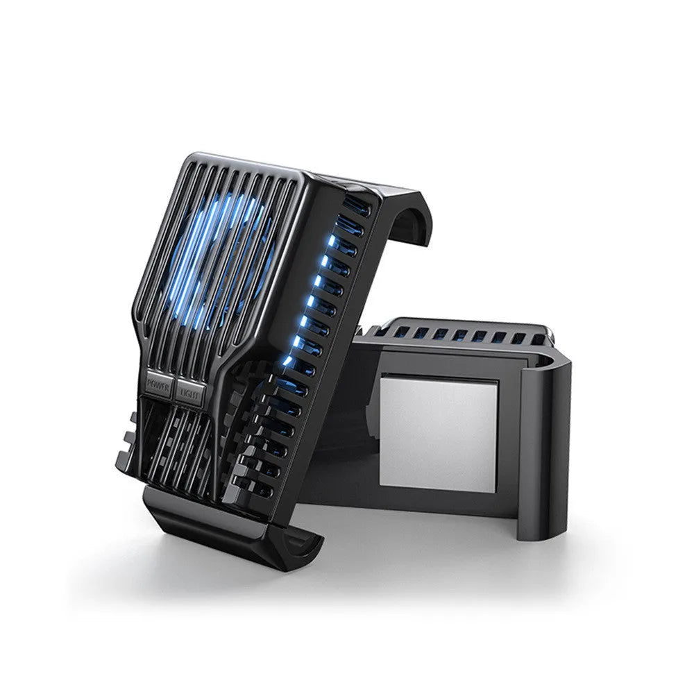 Black mobile phone radiator clip with aluminium alloy cooling elements for 4-7 inch phones