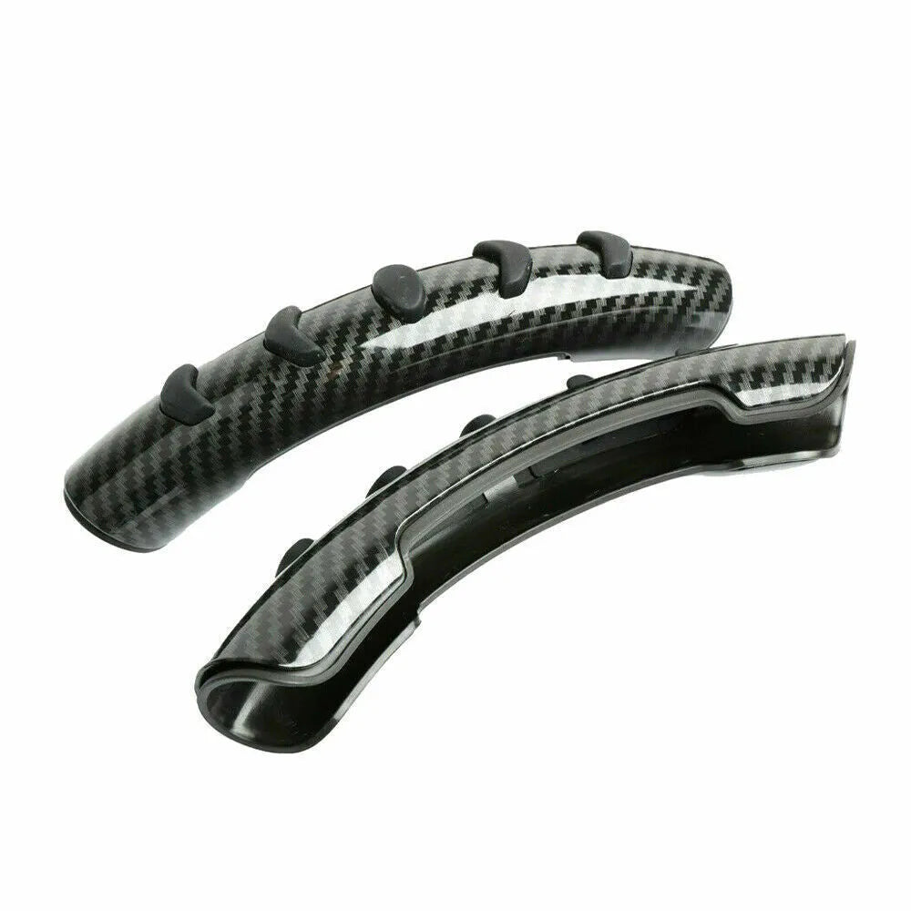 Carbon fibre black fibre steering wheel anti-slip sleeve showing 38cm diameter