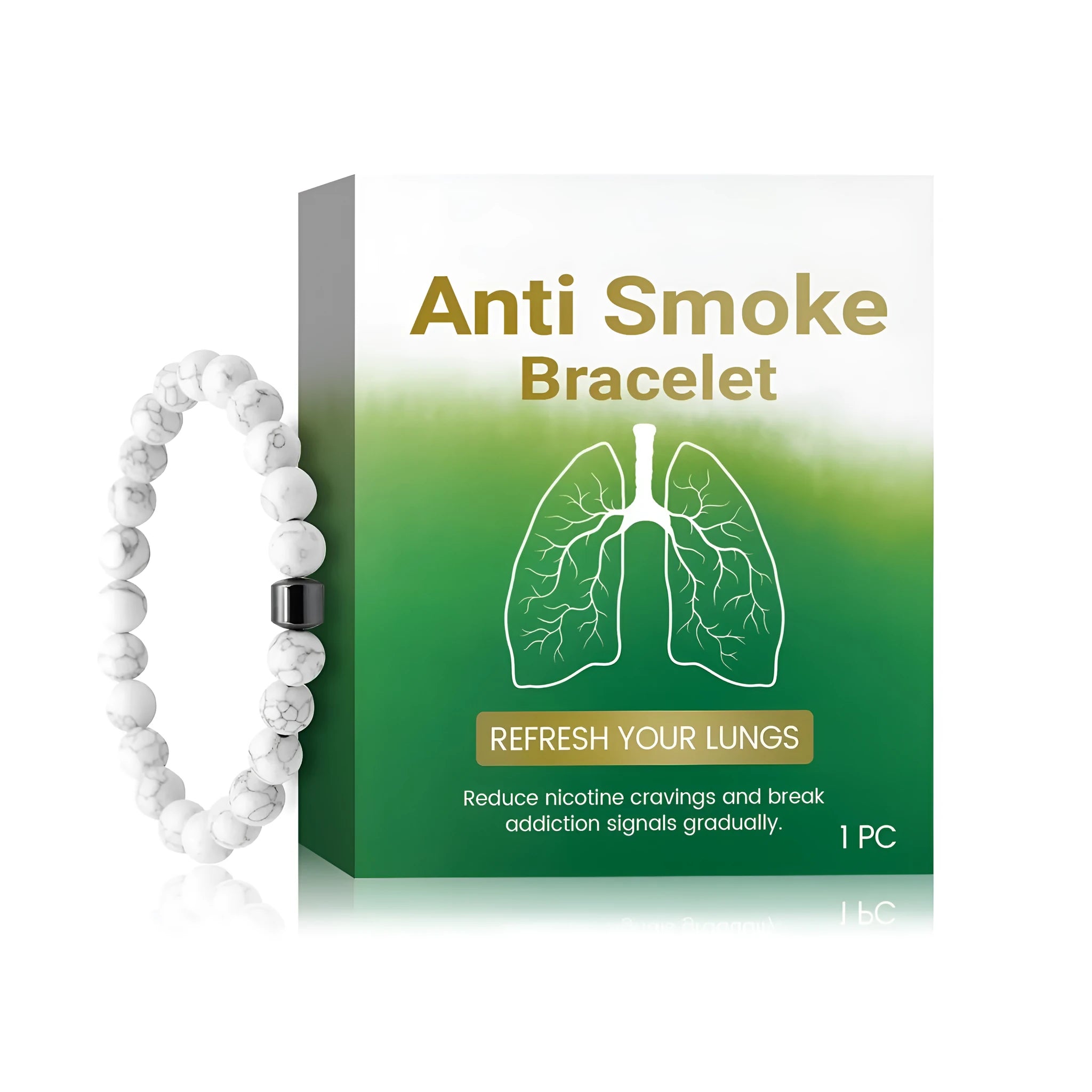 Women's adjustable bracelet with a blue synthetic turquoise charm on the wristband.