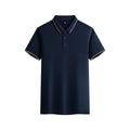 Summer quick-drying short-sleeved polo shirt in solid colour, polyester fibre fabric, size S to 5XL