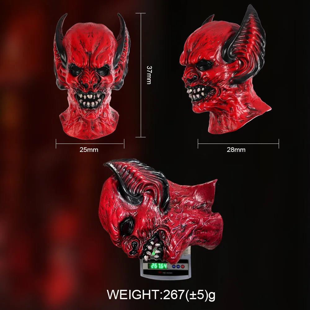 Red bat head cover mask made from RP foam for Halloween and Christmas dress-up