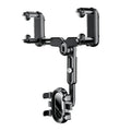 7th generation rear view mirror snap-on phone holder with retractable bracket for 4.0-7.0 inch smartphones