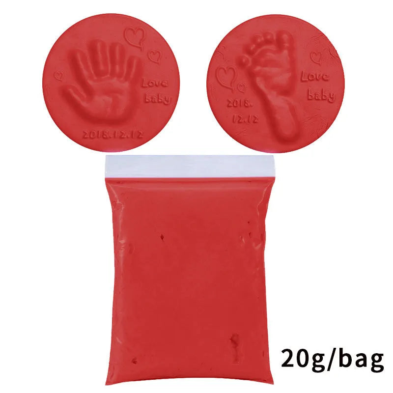 Soft non-toxic clay paste for baby handprint or footprint in 10 colours