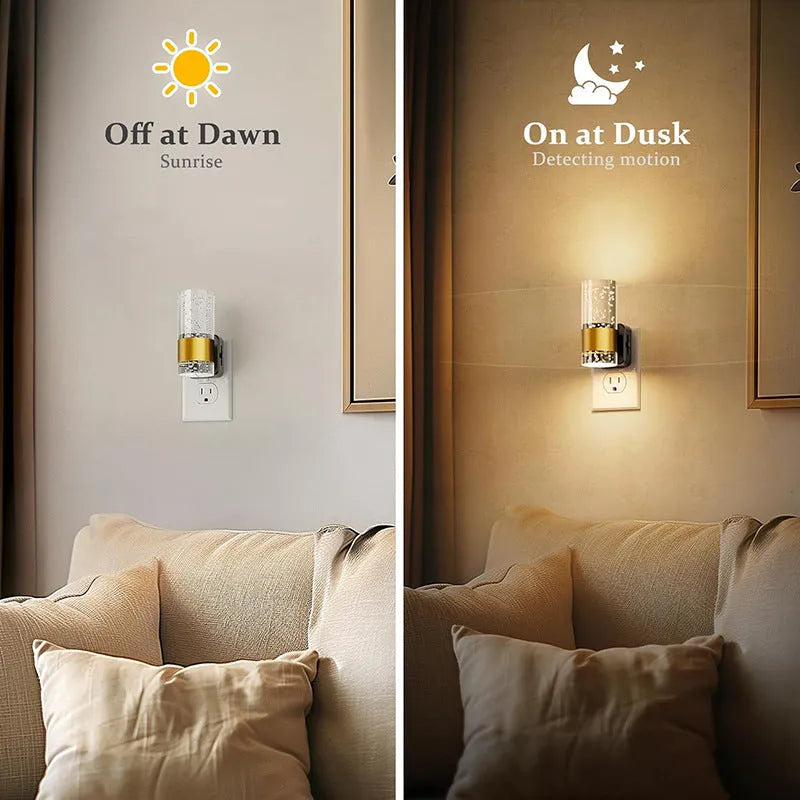 LED wall-mounted sensor lamp with geometric stereo design, warm white 3000K light, Australian plug, modern simple style