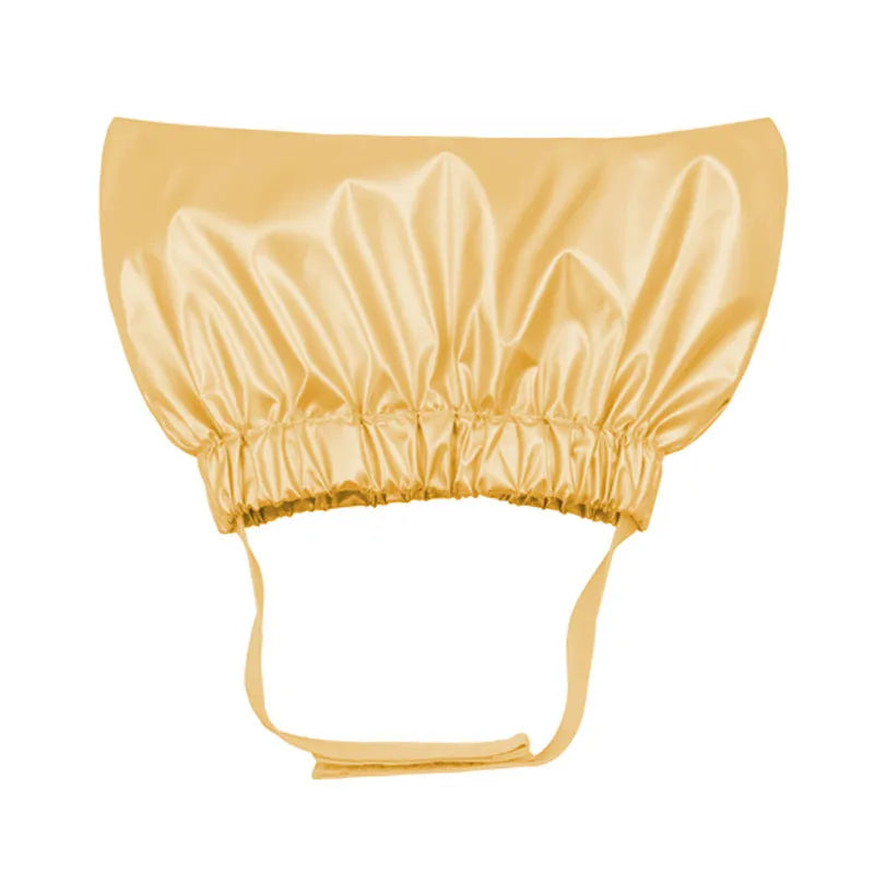 Silver pink or gold adjustable non-woven fabric shower cap for cats and dogs with ear protection design