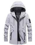 Men's chemical fibre blend jacket with full zip in Black colour option