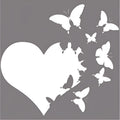 Butterfly-shaped car body decoration sticker in six colour options on 15cm grid