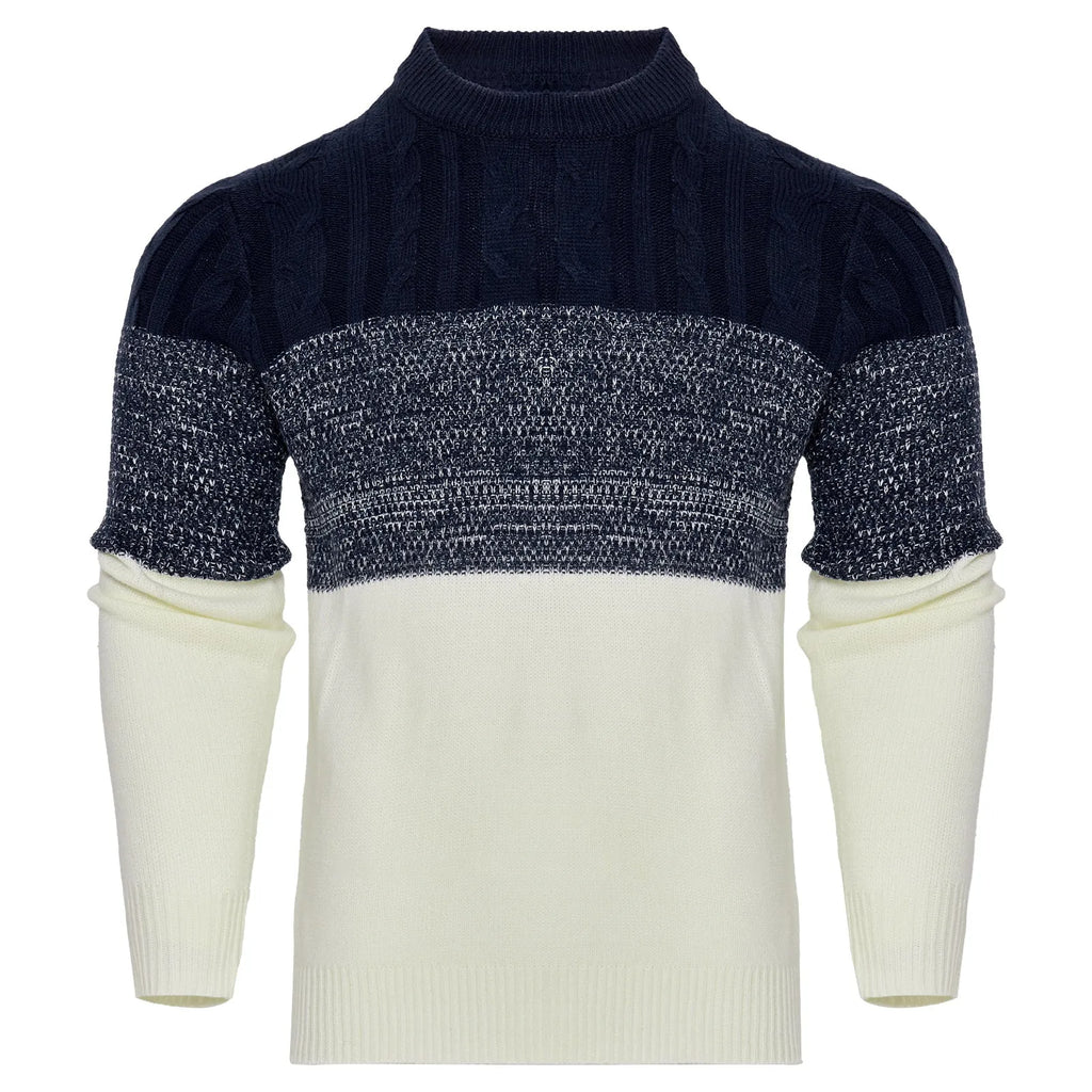 Men's knitted pullover sweater in various sizes for winter wear