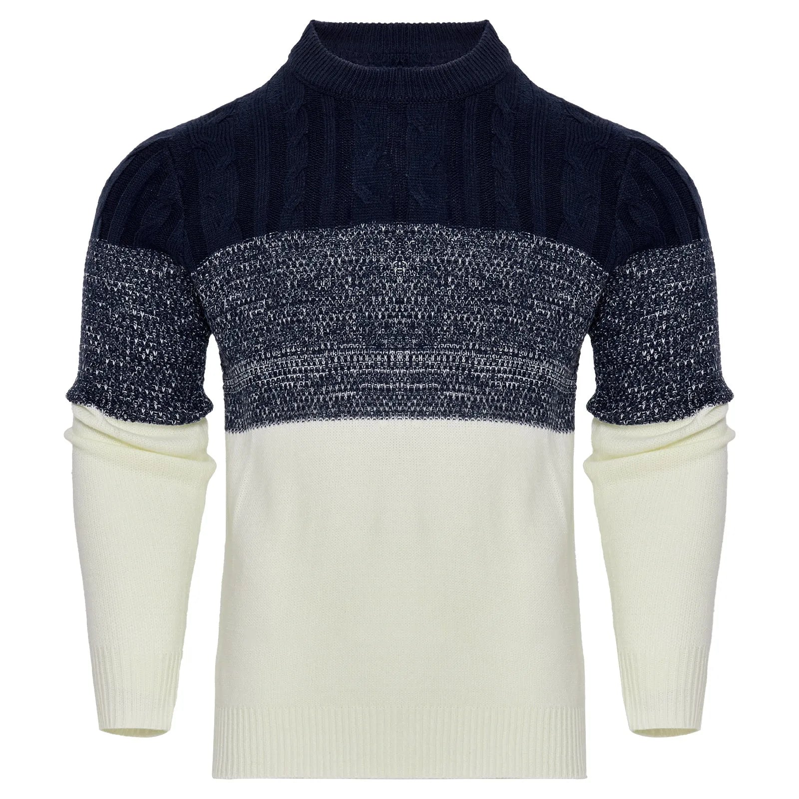 Men's knitted pullover sweater in various sizes for winter wear
