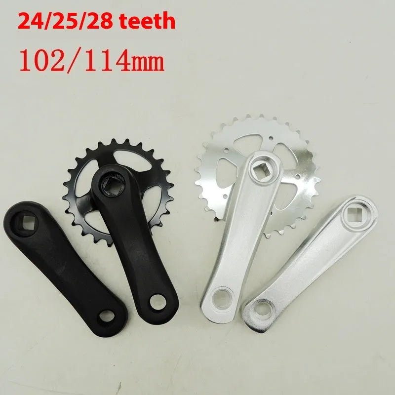 Children's bicycle crankset aluminium alloy with sprocket, 24-28 tooth, for electric vehicle