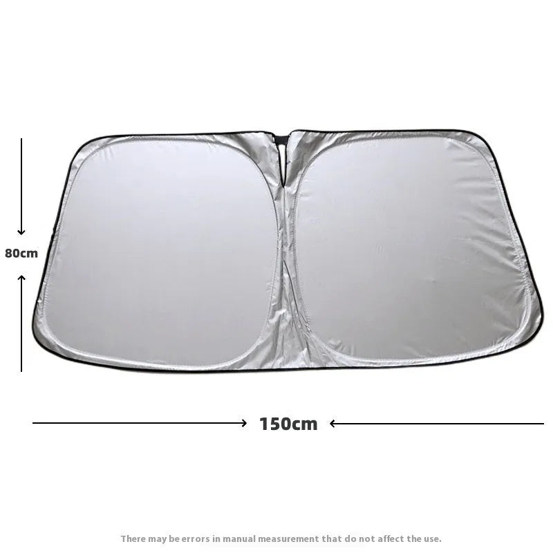 Titanium silver aluminium foil car windscreen sunshade for heat insulation
