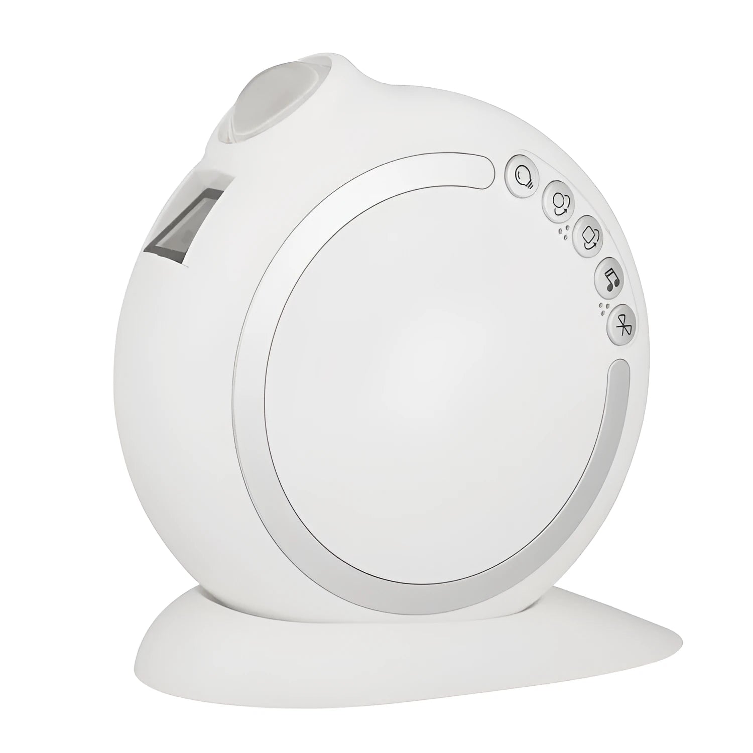Bluetooth LED projection atmosphere light in white with RGBW colour output and music sync