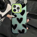 Heart mobile phone shell PC laser case for Apple iPhone in gray with heart and text design