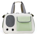 Portable foldable canvas pet bag in black colour with single shoulder strap