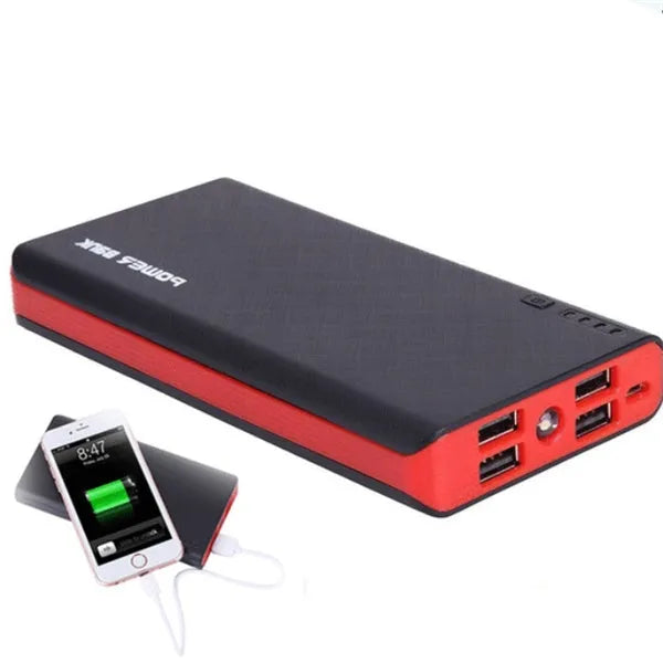 20000mAh portable power bank in multiple colours with dual USB charging ports