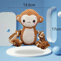 Lion and monkey soft plush squeaky dog toys bundle for medium large dogs