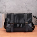 Black Korean style men's backpack with anti-theft function and pu construction
