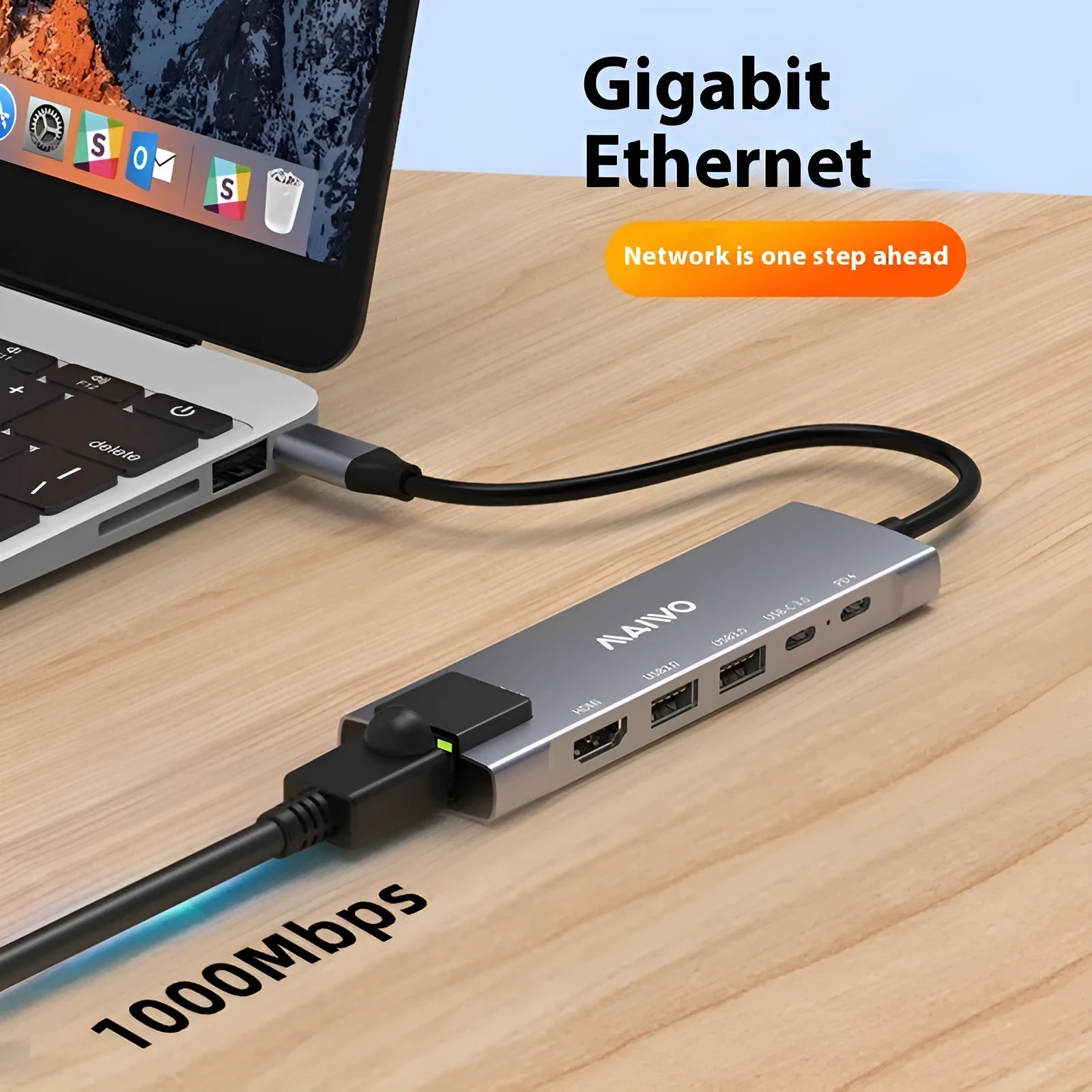 Steam Deck six-in-one docking station with aluminium shell, HDMI, Ethernet, and USB-C ports.