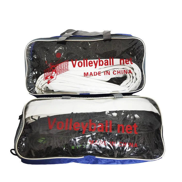 Black PE four sides standard volleyball net – 150x50cm with canvas hemming for indoor outdoor beach use
