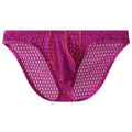 Men's low waist lace briefs in solid colour with ice silk fabric available in multiple sizes