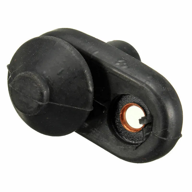 Black car interior door light switch with plastic housing and metal contacts
