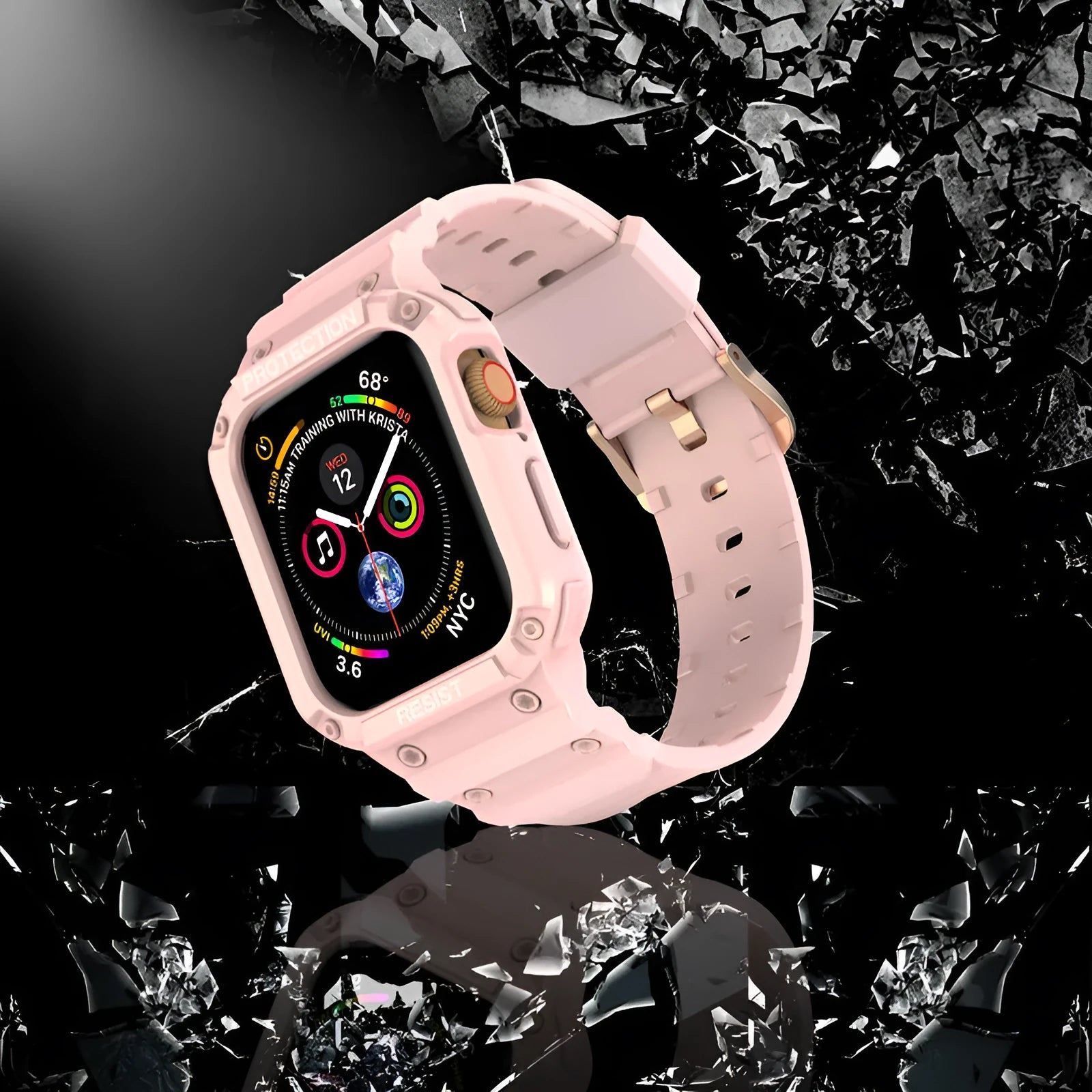 Apple Watch Series 8 soft TPU sport strap in multiple colours for 38mm and 42mm models
