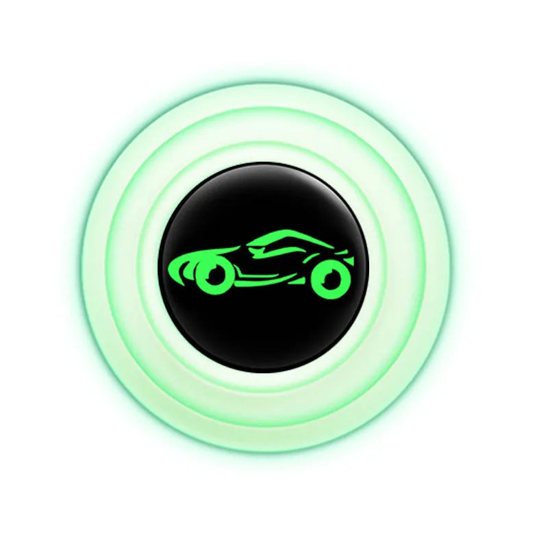 Silicone car door shock absorber pad in black and luminous variants measuring 20mm diameter