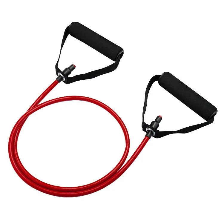 Colour-coded TPE chest expander with resistance ropes for adjustable fitness training