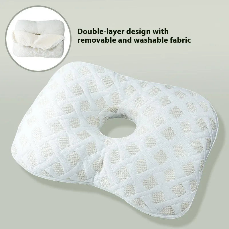 Beauty salon single hole ear pillow in New Chinese style, showing dimensions 39x28x6cm.