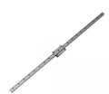 MGN12 stainless steel linear guide block on slide rail showing compact profile and four-point contact design