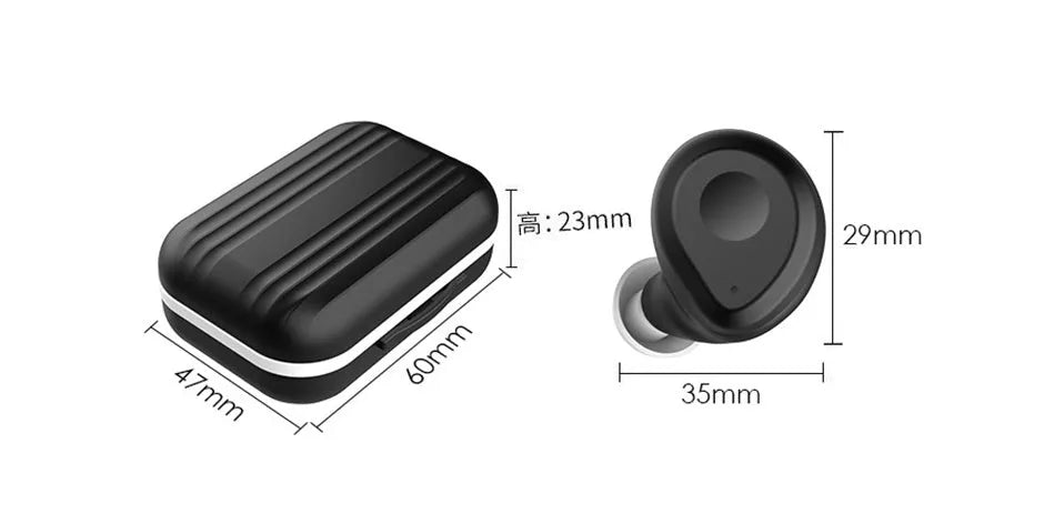 Macaron wireless sports headphones in pink with charging case, showing in-ear design and Bluetooth pairing